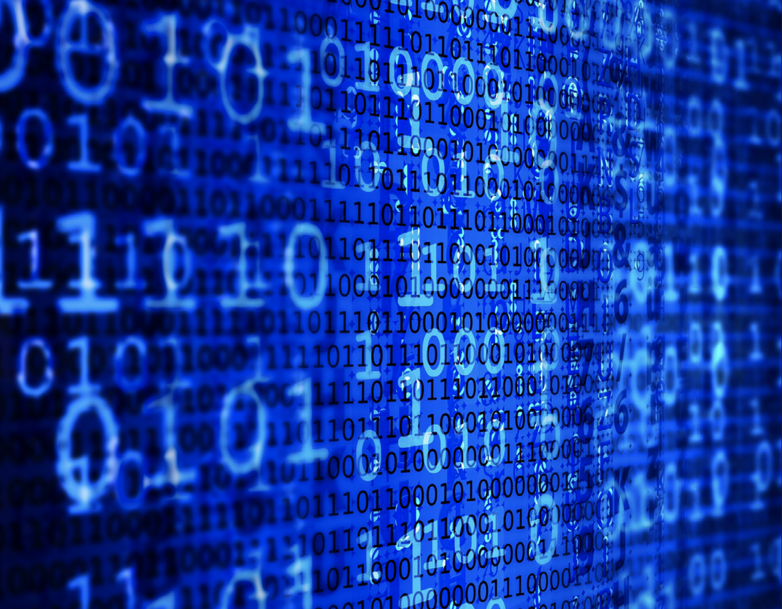 picture of binary numbers (1s and 0s) on a blue background