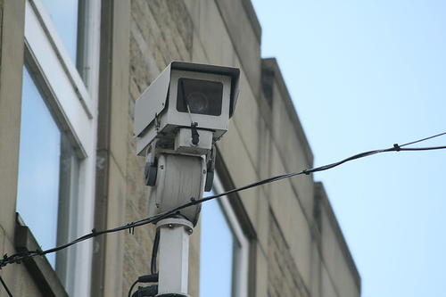 surveillance camera mounted